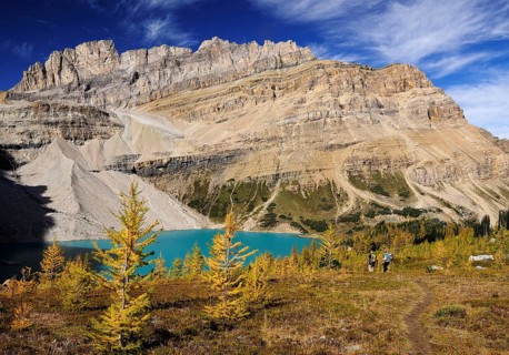 Hike from Lake Louise to Skoki Lodge in the Rocky Mountains