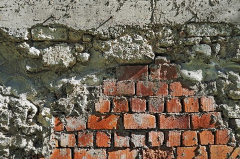 Concrete and brick wall