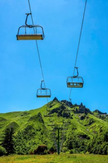 View on Puy de sancy with cable car