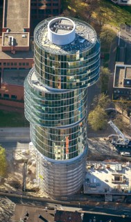 Aerial view of the Exzenterhaus building