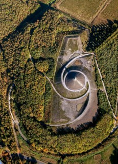 Aerial view of the Stairway to Heaven landscape art by Herman Prigann