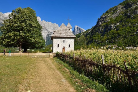 Historic Catholic church in Theth National Park