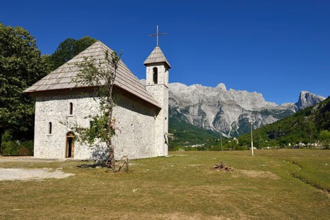 Historic Catholic church in Theth National Park