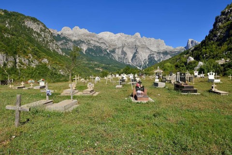 Catholic cemetery in Theth or Thethi