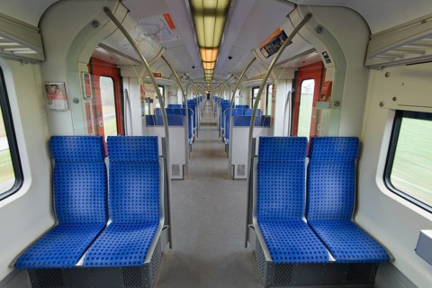 Journey in a Class 423 S-Bahn train carriage