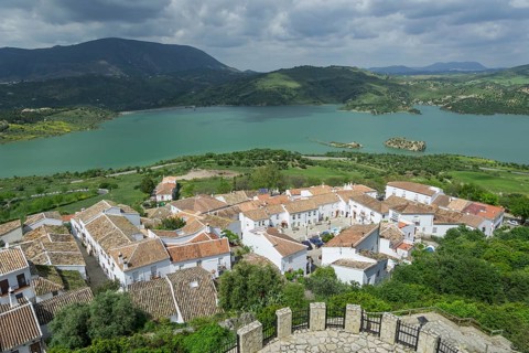 View over the village on the Zahara-El Gastor Reservoir