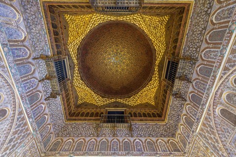 Ornately decorated ceiling