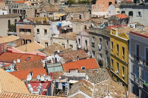 View of the Castello district as seen from Torre del Elefante tower