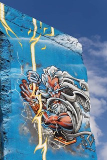 Wizard throwing a lightning bolt