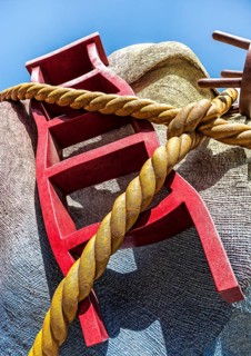 Ladder and cable of an artwork