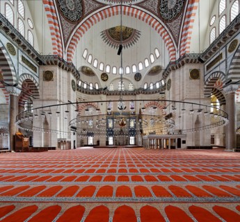 Prayer rugs at the Süleymaniye Mosque