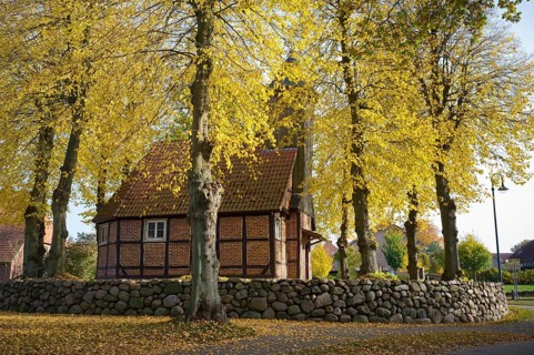 Half-timbered chapel in Gallin