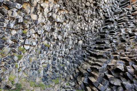 Hexagonal basalt columns