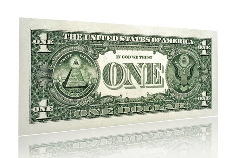 Back of a one-dollar bill