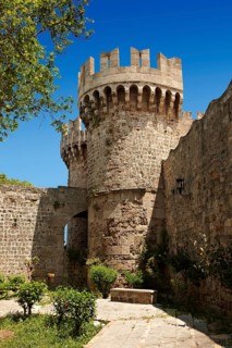 Fortifications of the 14th century medieval palace of the Grand Master of the Knights of St John