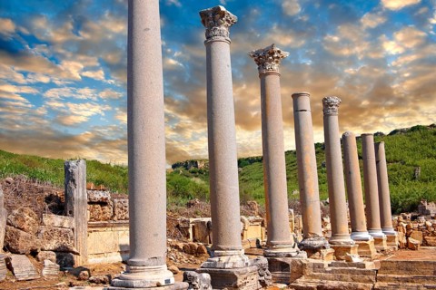 Columns of the Roman Agora of Perge