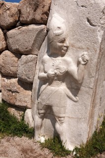 Hittite relief sculpture on the Kings gate to the Hittite capital