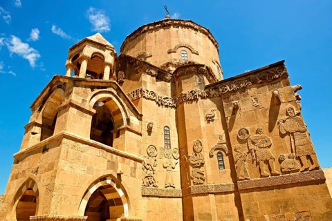 10th century Armenian Orthodox Cathedral of the Holy Cross on Akdamar Island