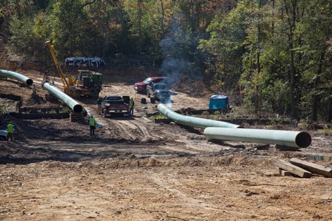Construction of the southern portion of the Keystone XL pipeline