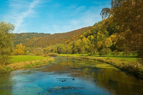Blautal valley and the Blau river