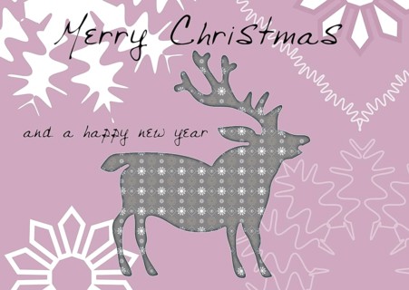 Christmas card 'Merry Christmas and a Happy New Year'