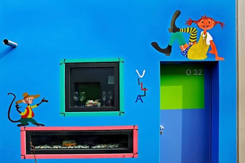 Mural in the former Olympic village