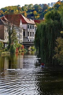 Paddler on the Altmuehl River