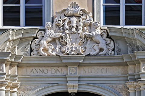 Crest above the entrance to the mortuary in Eichstaett Cathedral
