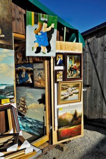 Oil paintings at the Auer Dult annual market