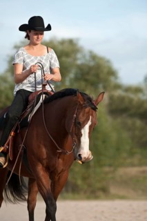 Woman on a Quarter Horse