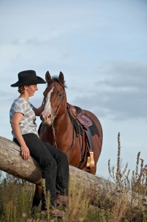 Woman with a Quarter Horse