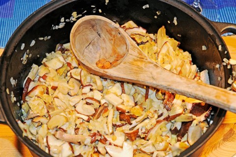Freshly cooked mushrooms