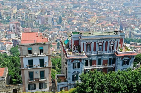 View from the Vomero district across the city of Naples