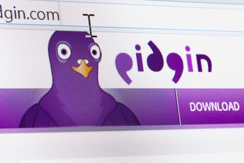 Screenshot of the Pidgin homepage