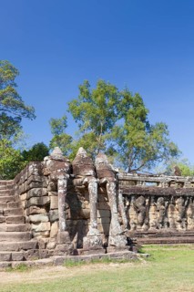 Elephant trunks at the central stairwell of the Terrace of the Elephants