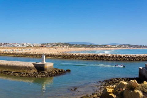 View from the Ponta da Bandeira Fort to the marina