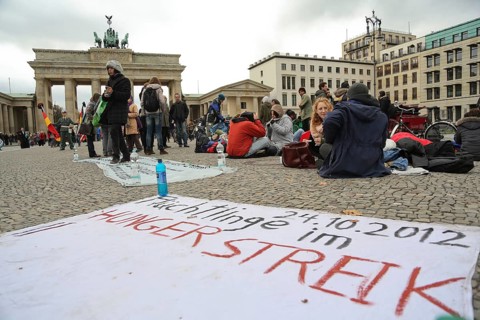 Hunger strike of refugees for a deportation moratorium