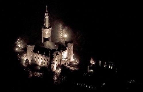 Aerial view of Moyland moated castle