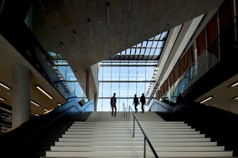 Stairs to the multi-storey building