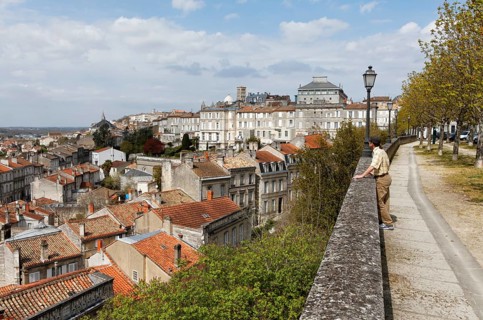 Historic town centre as seen from the fortifications