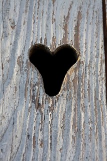 Heart in a door