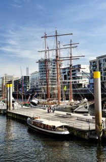 Sandtorhafen in the Hafencity district of Hamburg