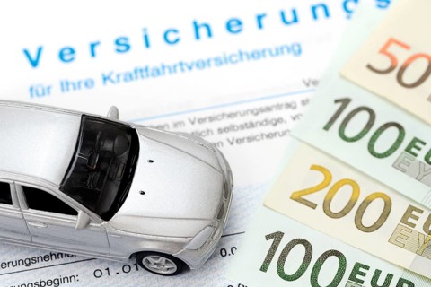 Car insurance contract and miniature car