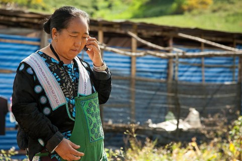 Traditionally dressed woman from the mountain or hill tribe people