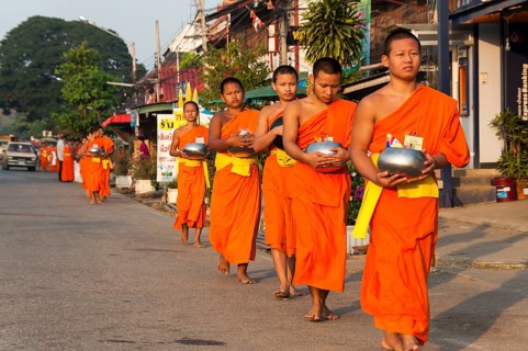 Morning alms round