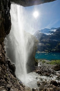 Waterfall at Oeschinensee
