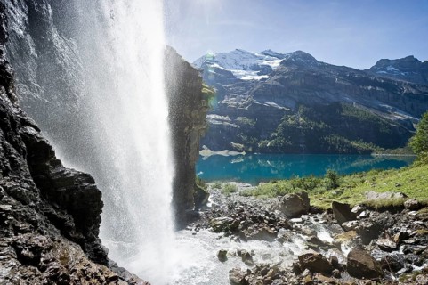 Waterfall at Oeschinensee