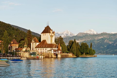Schloss Oberhofen Castle on Lake Thun