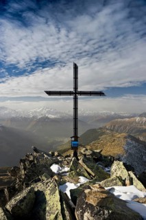 Summit cross on Bettmerhorn Mountain