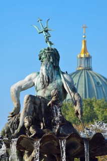 Neptune Fountain on Alexanderplatz square